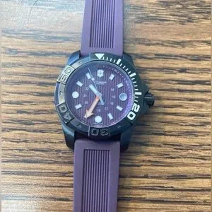 Victorinox Swiss Army Dive Master 500 Black PVD Strap Watch with Purple Dial MEET THE WATCH: Victorinox Swiss Army Dive Master 500  main image 3